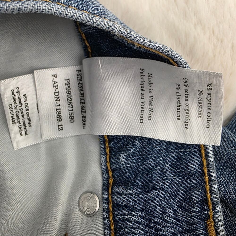 Everlane The Way-High Sailor Jean Vintage Blue Wide Leg High Rise Denim 26Short - Picture 8 of 11